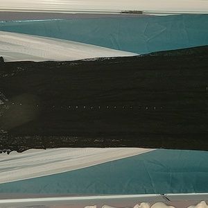 Lace overlay dress. Black underline. Spaghetti straps on underlay. Size 14-16